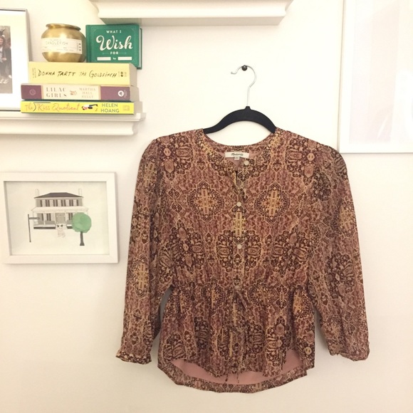 Madewell Kaleidoscope Drawstring Top - Picture 3 of 5